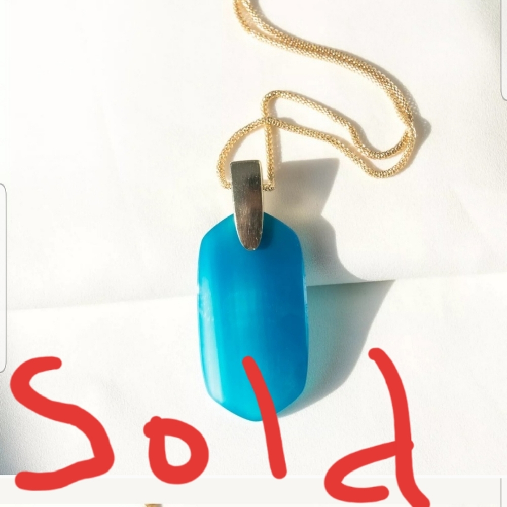 Kendra Scott Teal Agate Inez Necklace